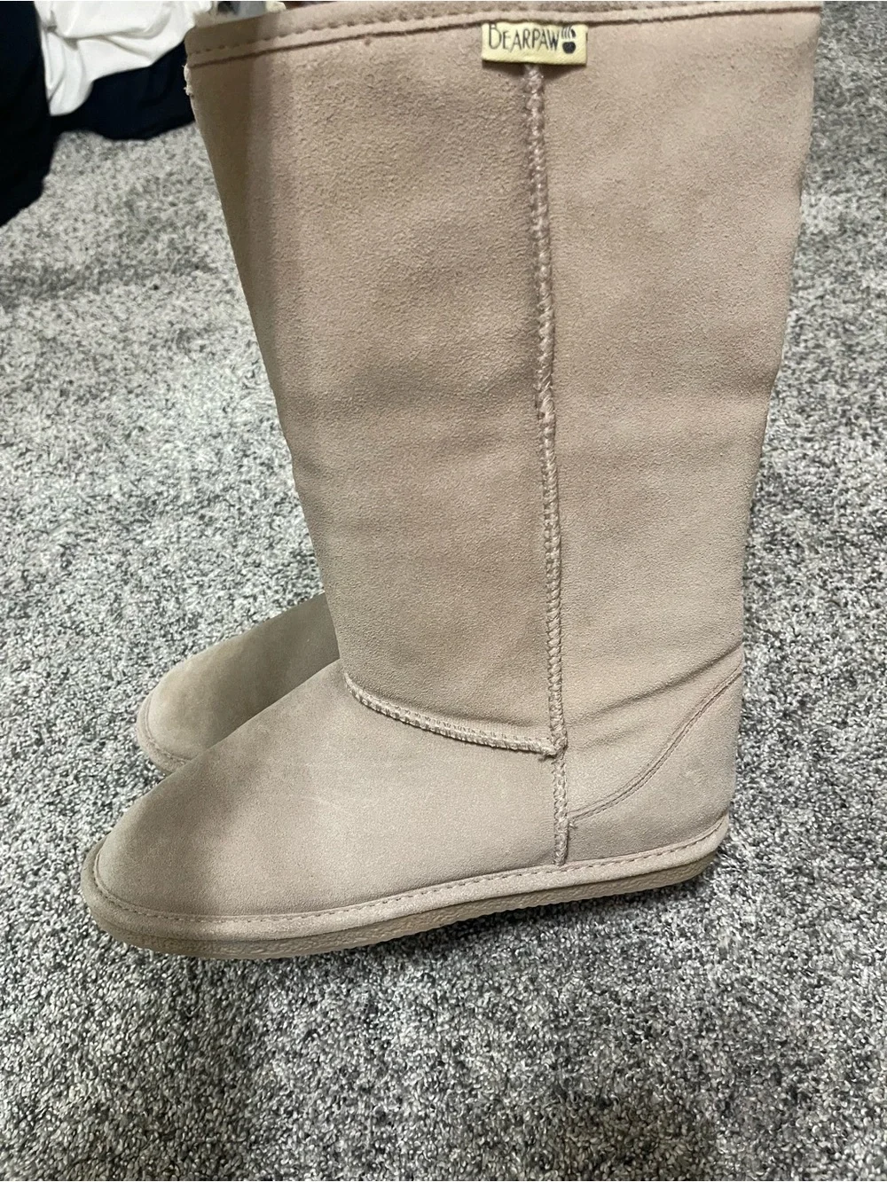 BearPaw Beige Suede Sole Boot